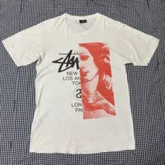 【美品】STUSSY ステューシー アートTシャツ M 両面プリント