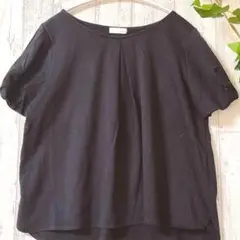 美品✨index 黒 シンプル黒 半袖カットソー Mサイズ ゆったり体型カバー