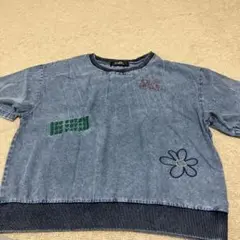 デニム 花柄刺繍 トップス 160サイズ