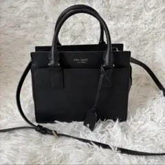 【美品】ケイトスペード　ショルダーバッグ　サフィアーノレザー　ブラック　2way