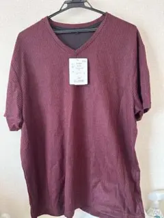 しまむら　メンズエレガンスTシャツ　5L大きいサイズ　赤