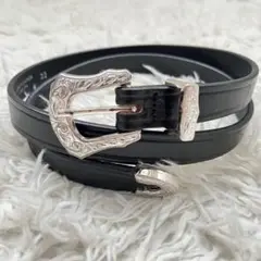 USA製 TORY LEATHER WESTERN BELT BLACK 32