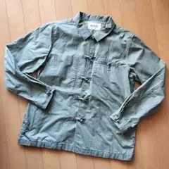 BEAMS BOY チャイナシャツ シャツジャケット カーキ オリーブ