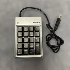 バッファロー　有線テンキーボード　BSTKH01シリーズ　シルバー　usbハブ