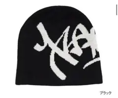 XLARGE ビーニー 帽子 黒/白