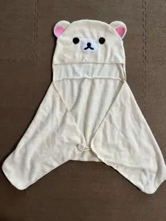 未使用❣️ フード付きタオル コリラック なりきりクリーム色