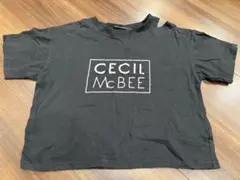CECIL McBEE 黒 ロゴ入り トップス 100cm~