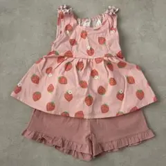juo いちご柄タンクトップとショートパンツセット