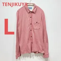 【大特価】TENJIKUYA サイズL 長袖シャツ　レッド系