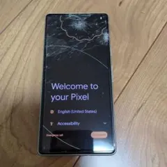 Google Pixel 7a ホワイト 本体 ひび割れあり