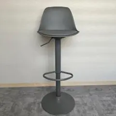美品 カウンターチェア グレー WY-459 座面高61-83cm ハイチェア