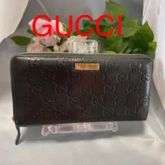 GUCCI グッチ シマ 長財布 フルファスナー