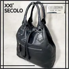 XXI SECOLO セコロ トートバッグ ハンドバッグ　レザー　チャーム　鍵 XXI SECOLO セコロ トートバッグ ハンドバッグ レザー チャーム