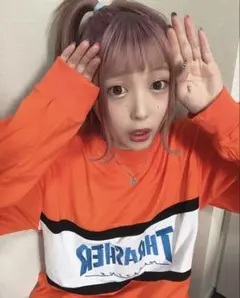 THRASHERブロッキングライン Tシャツ ふくれなさん着用