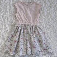 コトコット　ノースリーブワンピース　花柄　ピンク　サイズ:100