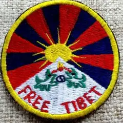 フリーチベット ワッペン 手作り 刺繍 free Tibet