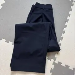 UNIQLO タックワイドパンツ　ネイビー 普通丈S