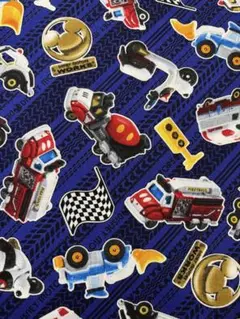 約50×50㎝　ディズニー　働く車　オックス　生地　はぎれ