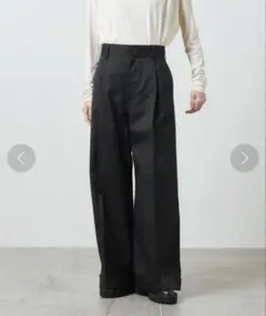 MARW UNITED ARROWS ハイウエスト タックパンツ　38 ブラック