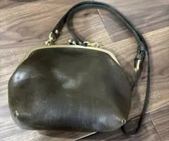 m.レトロ感　がまぐちショルダーバッグ