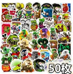 50枚セット ラットフィンク 防水ステッカー Ratfink 車 バイク 2