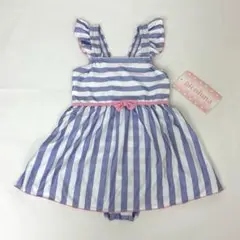 【新品】 水着 キッズ ワンピース 130cm 女の子 パープル×ホワイト