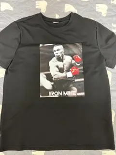 激レアS！マイクタイソン　IRON MIKE グラフィック調Tシャツ黒