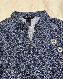 【値下げしました】ZOY 長袖ポロシャツ 総柄 ゴルフウェア メンズ　中古