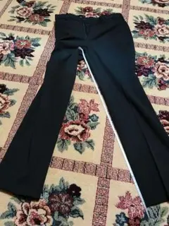 UNIQLO スマートアンクルパンツ/ウールライク/丈長めXSブラック