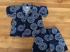 ネイビー花火柄甚平 サイズ100