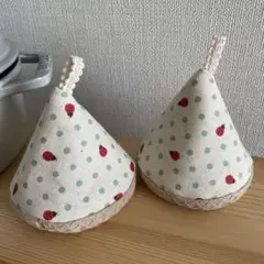 三角鍋つかみ　2個セット　てんとう虫