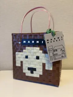 MARNI MARKET 限定　ブルー　犬顔かごバッグ　いぬ　わんちゃん MARNI MARKET 限定 ブルー 犬顔かごバッグ いぬ わんちゃん