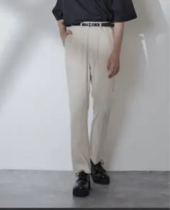 センタープレス ハイウエストセミフレアパンツ M