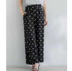 新品cocaコカ　センタープレスワイドパンツ　ドット　M