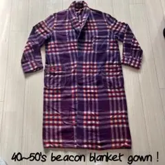 30's BEACON ガウンコート ネイティブ柄 ブルー ヴィンテージ 2025年最新】beacon ガウンの人気アイテム - メルカリ