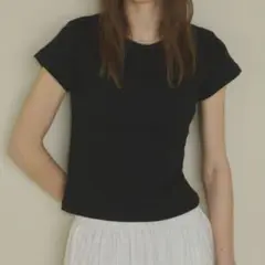 GIUNON back line rib t-shirt