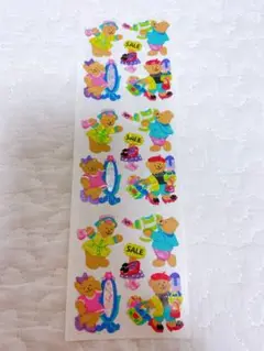 サンディライオン　ヴィンテージシール　レア　キラキラくま