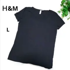 H&M DIVIDED 黒 半袖Tシャツ カットソー L シンプル