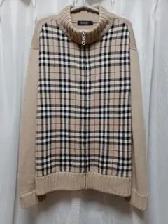 BURBERRY バーバリー ノバチェック ニットカーディガン ゴルフウェア