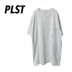 【プラステ】Tシャツ　カットソー　半袖　ポケット　ホワイト　メンズ　L