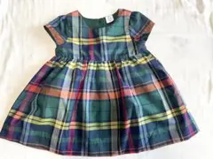 GAP チェック　ワンピース　秋　12ヶ月18ヶ月