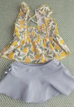 レモン柄セパレート水着（女の子用）