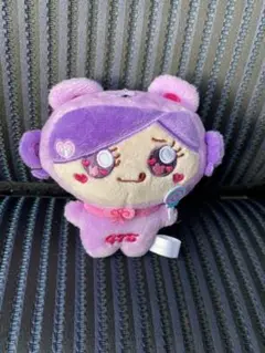 【新品】しなこ 475 しなクマ ぬいぐるみ キーホルダー　マスコット　パープル