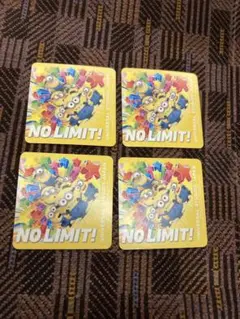 usjミニオンno Limitシール4枚　USJユニバーサル