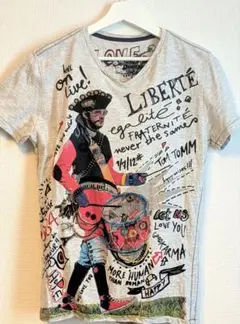 Desigual デジグアル アート ライトグレー Tシャツ サイズM