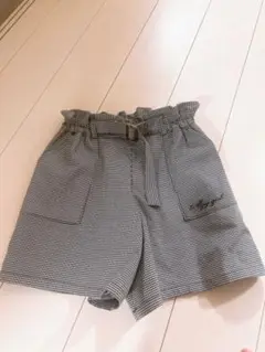 ALGY ストライプ ウエストリボン ハーフパンツ
