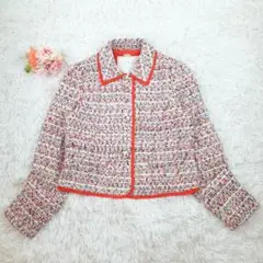 美品◎agnes b. アニエスベー ツイードジャケット マルチカラー 希少