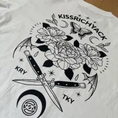 KRY CLOTHING 薔薇 蝶 半袖tシャツ KISS RICH YACK