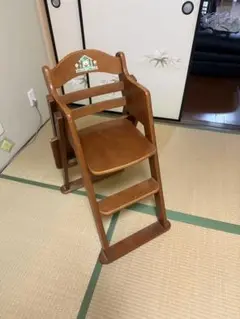 木製 ハイチェア 取り外しトレイ付き