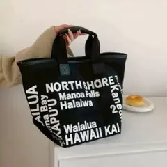 LOCO HAWAII　ロコハワイ　ロゴプリント　トートバッグ　アロハ　白　黒